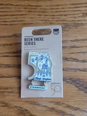 50th Anniversery Starbucks Been There Series Magic Kingdom Pin